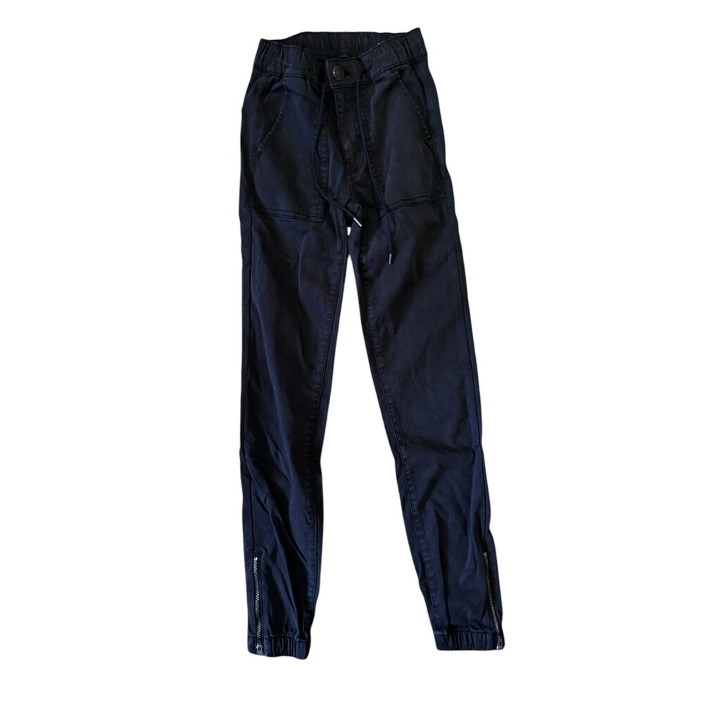 American Eagle, black cargo jeans, teen 00 drawstring never worn have been washe